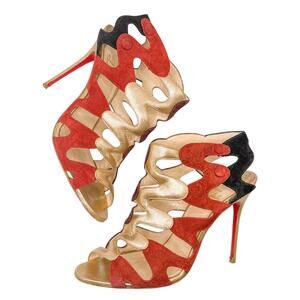 Christian Louboutin Valonana 100 Cage Heels size 38.5